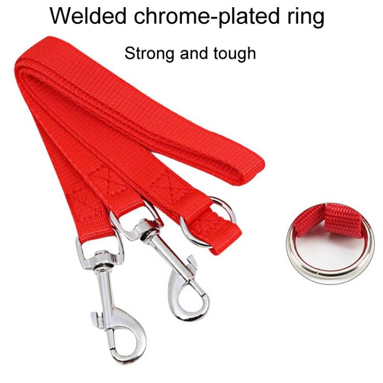 Pet Dual-Headed Tow Leash One Tow Two Hook And Loop Fastener_voghion.com