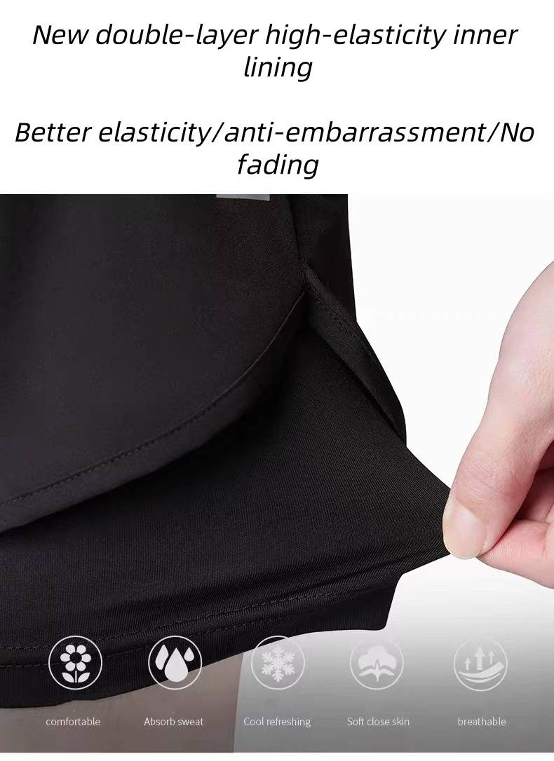 Men's Swimsuit Set, Men's Large-sized Double-layer Swimming Trunks, Top, Men's Swimming Trunks_voghion.com