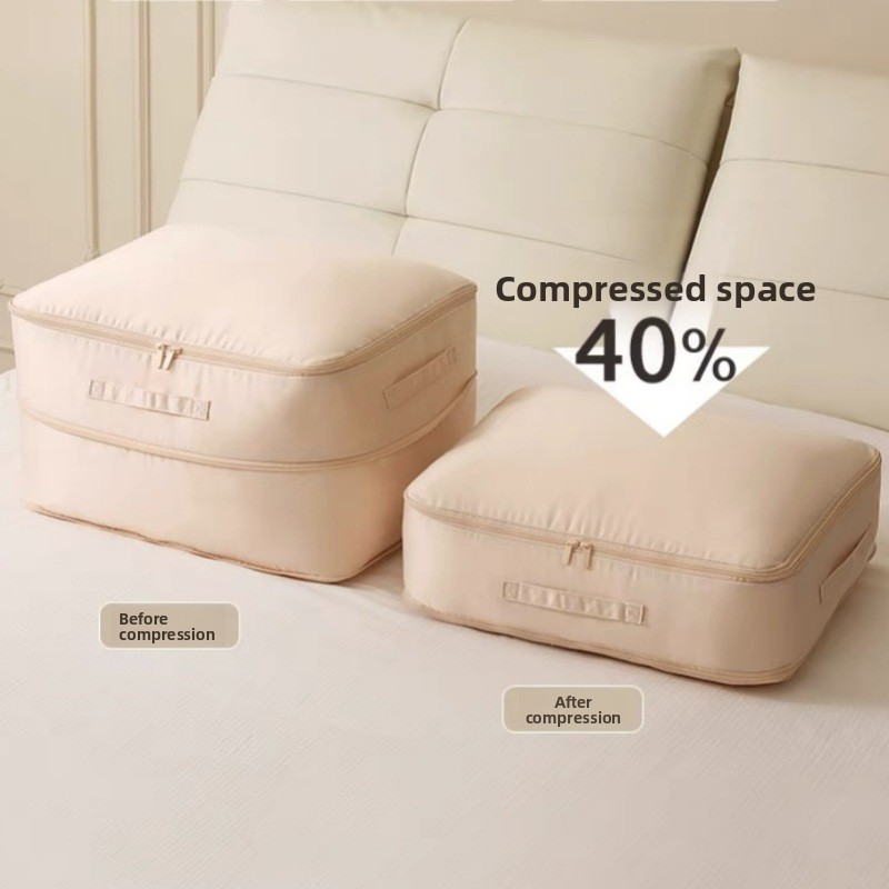 Sacchetti sottovuoto per la conservazione - Organizer da viaggio salvaspazio (confezione da 5, extra spessi, a prova di perdite, pompa manuale inclusa, 20"X30" trasparenti/blu)_voghion.com
