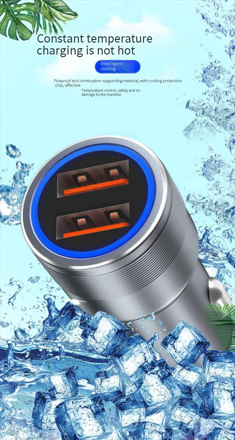 Car Chargers New Aluminum Alloy PD Car Charger Mobile Phone Fast Charging 18W Flash Charging Metal Multi Port Usb Car Charger Head_voghion.com