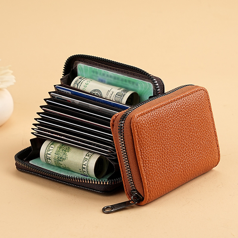 Card Bag Card Cases Card Holder With Multiple Card Slots Large Capacity ID Bag Multiple Card Slots, Short Accordion Bag_voghion.com