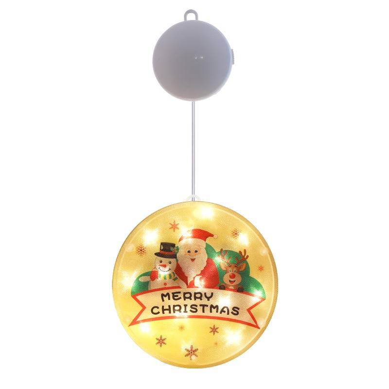 Luces navideñas LED con ventosa: luces de estrella para ventana a pilas para decoración navideña, guirnalda de luces festivas con 6 colores temáticos._voghion.com