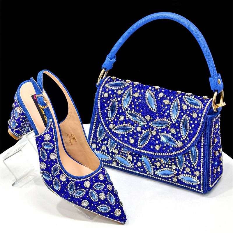 Women’s Shoes Pointed Heels & Matching Clutch Set – Pumps (Dazzling & Stable)_voghion.com