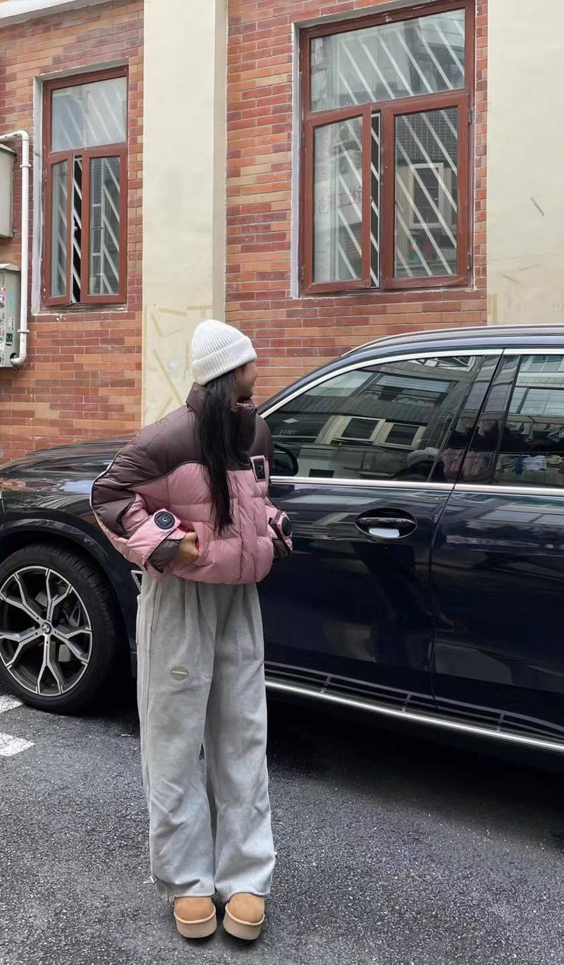 Women's Winter Padded Jacket Short Loose Thickened Coat Fashionable Quilted Puffer Outerwear With Stand Collar And Pockets_voghion.com
