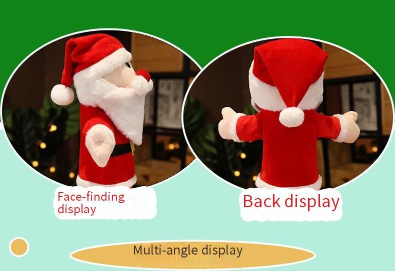 Christmas Plush Hand Puppets For Kids - Penguin Reindeer Santa Snowman - Interactive Storytelling Toys For Holiday Performances & Gifts (30cm)_voghion.com