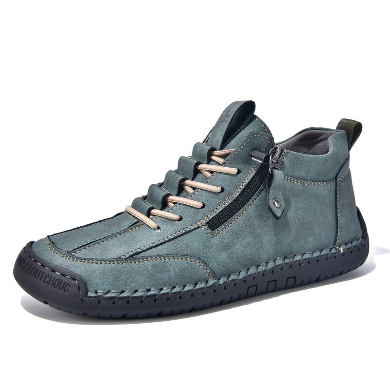 1821 Polyurethane Men's Martin Casual Boots Dark Green, Choose Size And Tell Seller_voghion.com