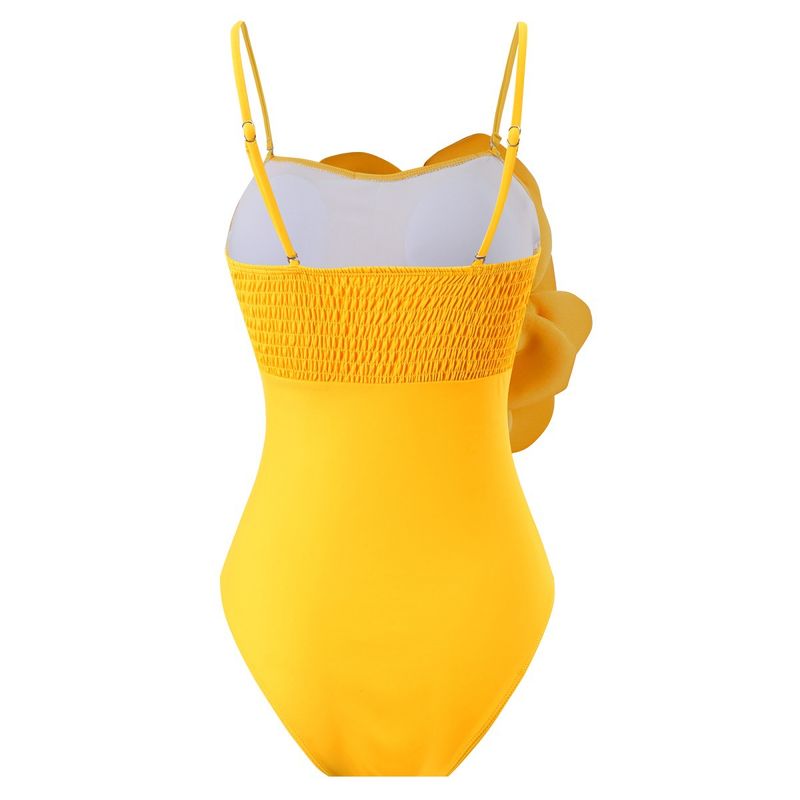 Neu Einteiliges Mode Sexy Badeanzug Für Frauen Dünne Große Blume Badeanzug Set Nylon_voghion.com