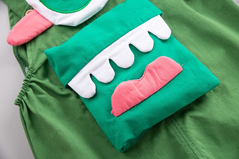 2024. aasta suvine lastekomplekt Big Eyes seljapaeltega lühikeste varrukatega 2-4-aastastele poistele, kaheosalised lühikesed püksid_voghion.com