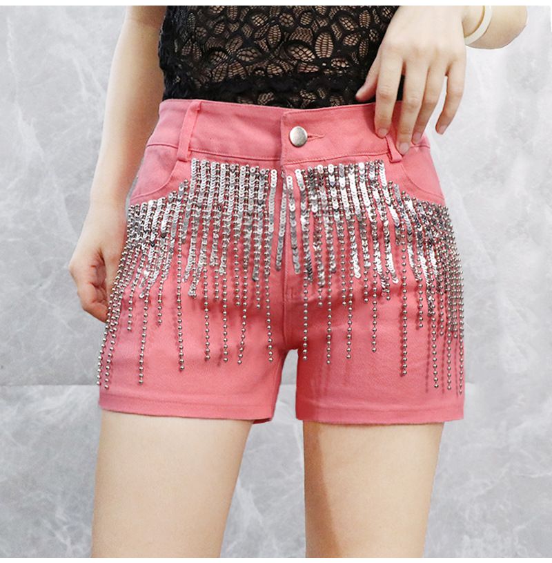 Kadın Giyim Moda Seksi Orta Bel İnce Trend Dopamin Kot Sıcak Pantolon_voghion.com