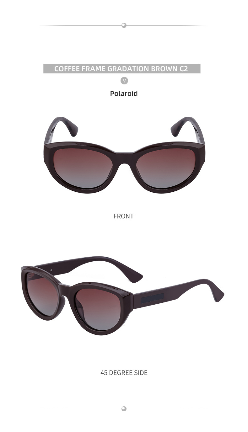 Polarisierte Cat-Eye-Sonnenbrille für Damen. UV-Schutz-Sonnenbrille für Damen_voghion.com