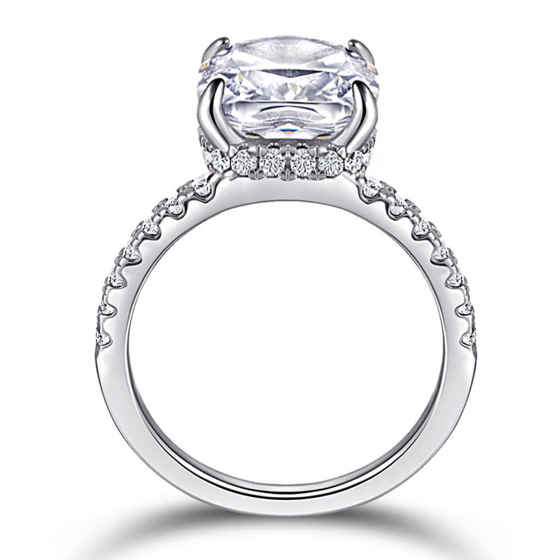 Anello in argento puro da donna, taglio principessa rettangolare esagerato da 4,5 carati con zirconi 5A_voghion.com