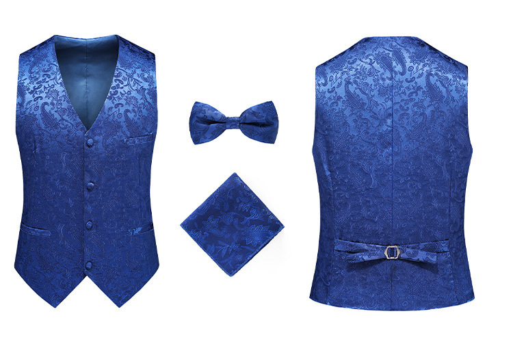 Men's business casual three-piece formal suit Korean version slim groomsmen groom wedding dress men_voghion.com