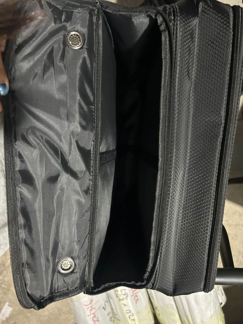 Set di cubi organizer da viaggio in poliestere di alta qualità - Contenitore pieghevole multiscomparto per vestiti e accessori, nero moderno (43,2 x 33 x 25 cm)_voghion.com