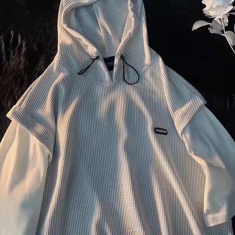 Roupas masculinas Internet celebridade ternos moderno versátil estilo coreano bonito estilo Hong Kong solto fino esportes manga curta shorts terno de duas peças_voghion.com