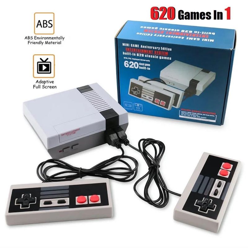 Mini consola AV portátil de mano con 620 juegos clásicos de 8 bits integrados, ideal para niños y como regalo._voghion.com