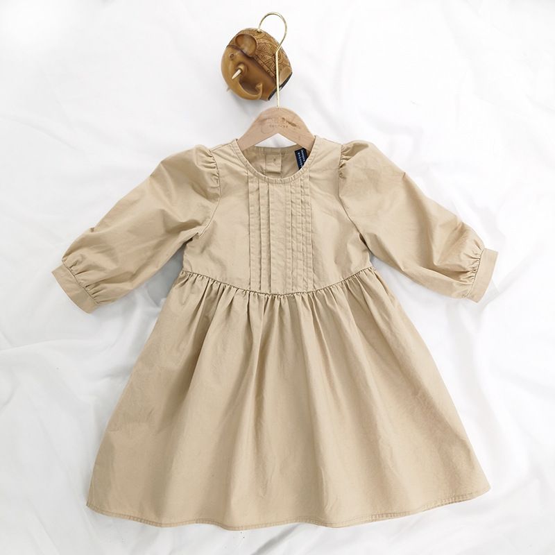 Ins Herbst Neue Eltern-Kind-Rock Japanischen und Koreanischen Stil Modische Nette Blase Langarm Damen Kleidung Kleid_voghion.com