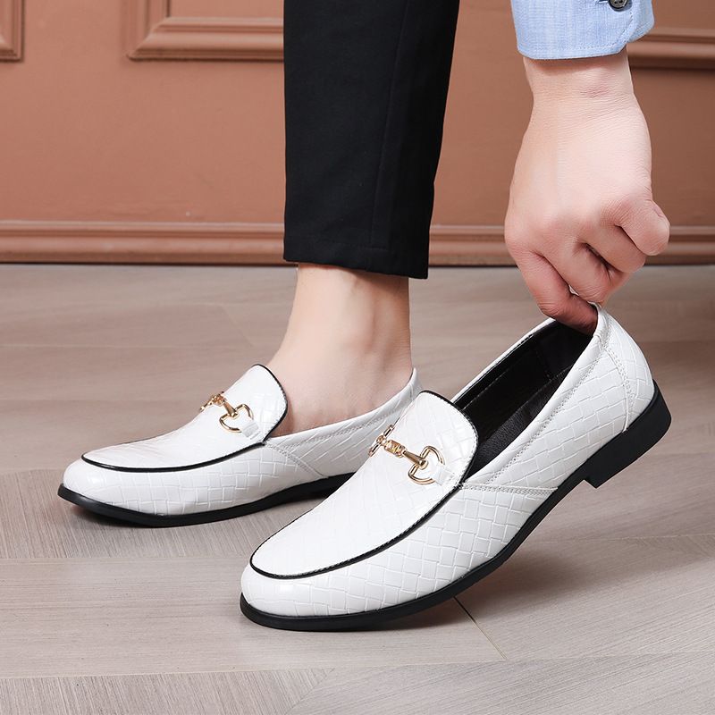 Suitable For All Seasons Autumn British Brogue Korean Style Wedding Business Formal Casual Leather Shoes Men's Loafers Large Size_voghion.com