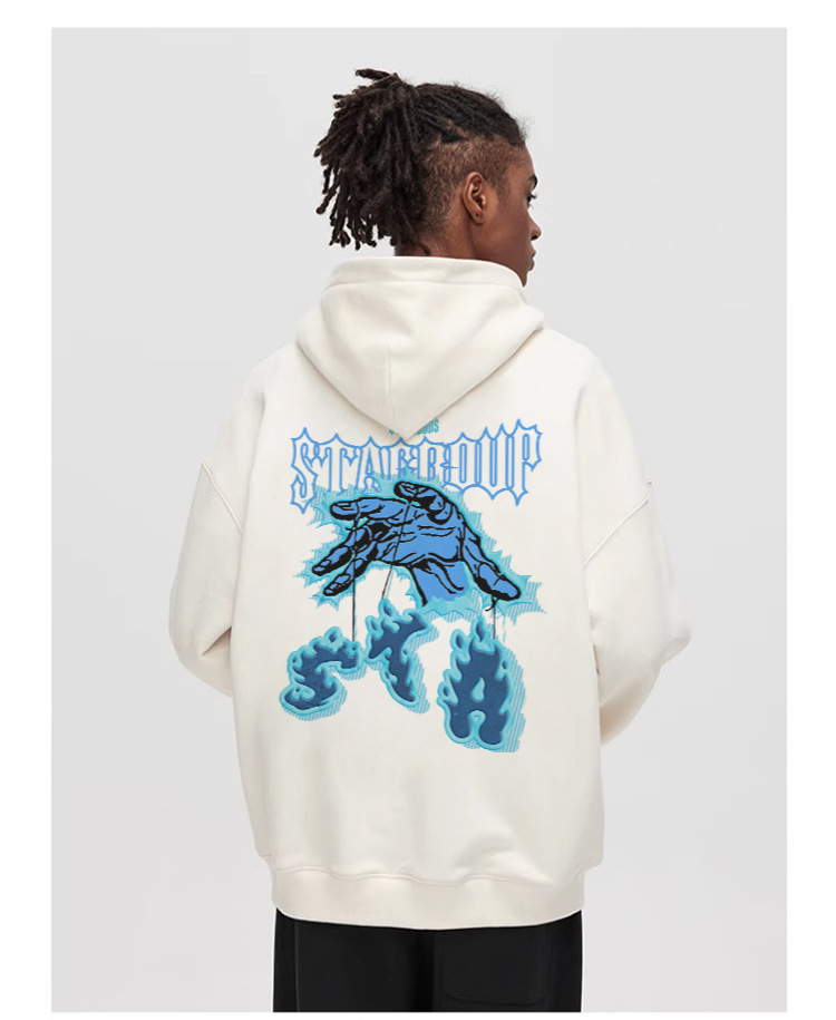 Felpe con cappuccio di marca nazionale di tendenza da uomo per uomo e donna in autunno e inverno felpe con cappuccio allentate in puro cotone pesante pesante_voghion.com