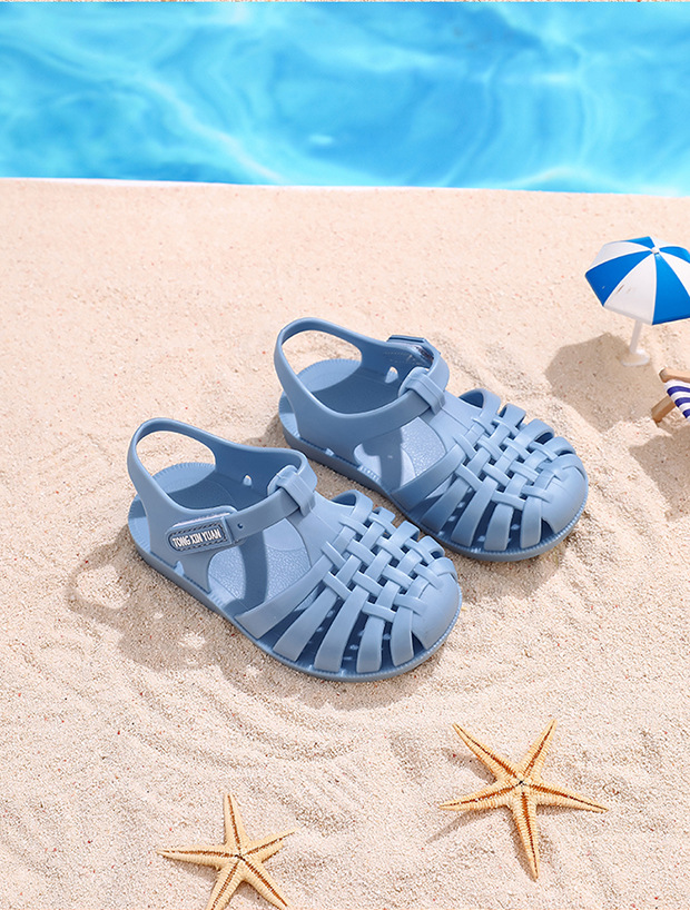 Sandali romani, primavera estate, ragazzi e ragazze, scarpe da spiaggia in gelatina con fondo piatto, suola morbida, antiscivolo, foro cavo, da uomo e_voghion.com
