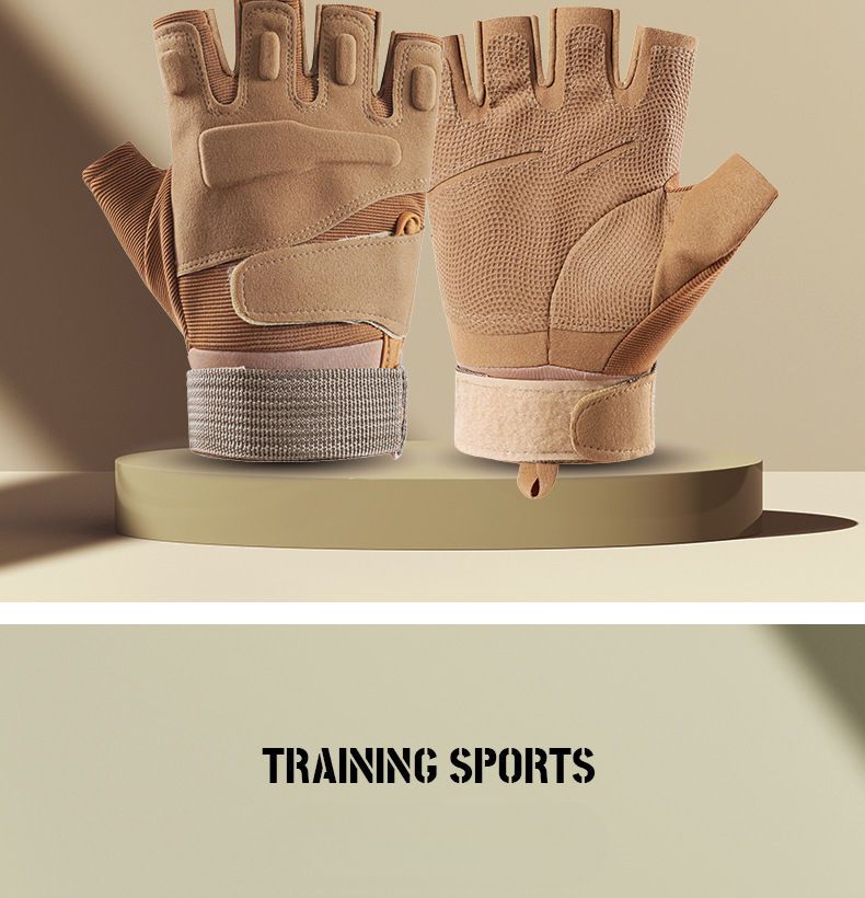 Blackhawk Military Enthusiast Tactical Half-Finger Cut-Resistant Special Combat Self-Defense Gloves Summer Breathable_voghion.com