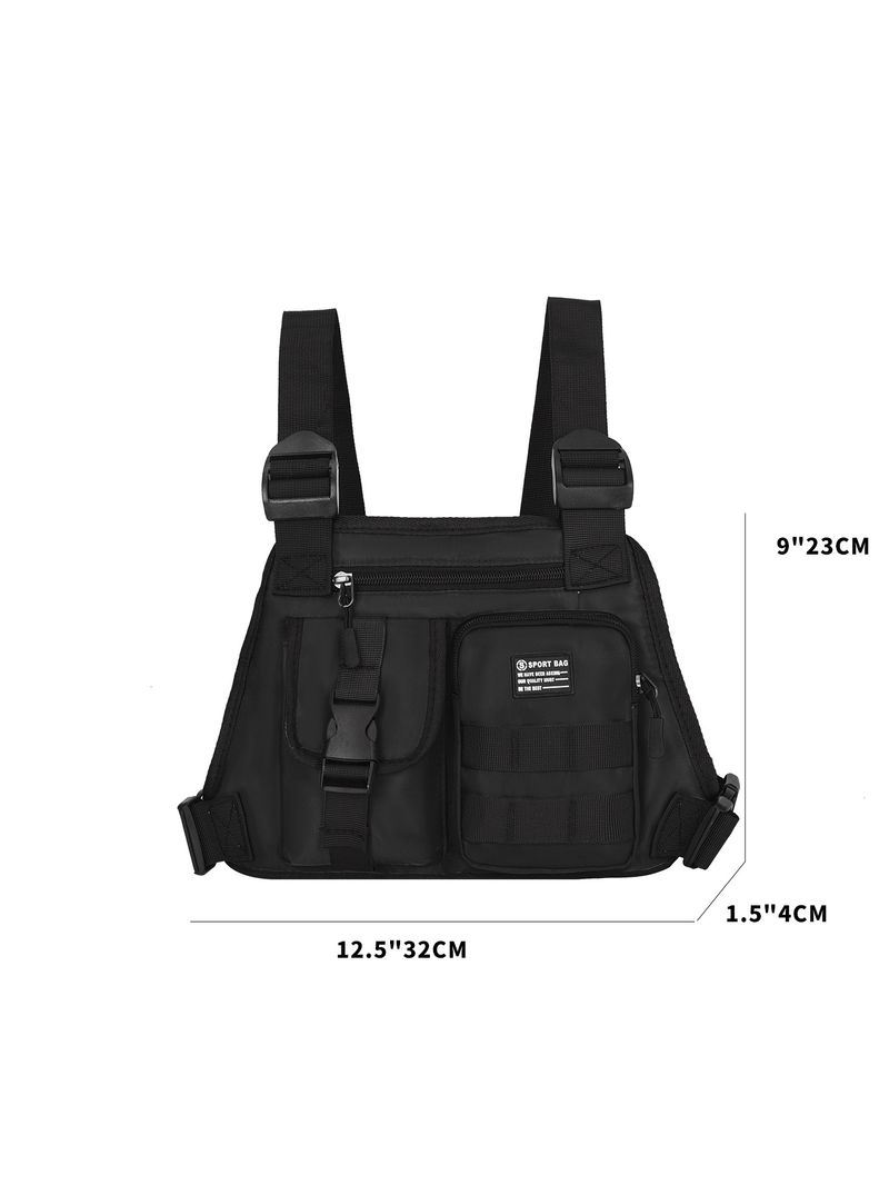 Hip-hop Tactical Vest Multi-functional Chest Bag Trendy Fanny Pack Personalized Trendy Cool Vest Backpack_voghion.com