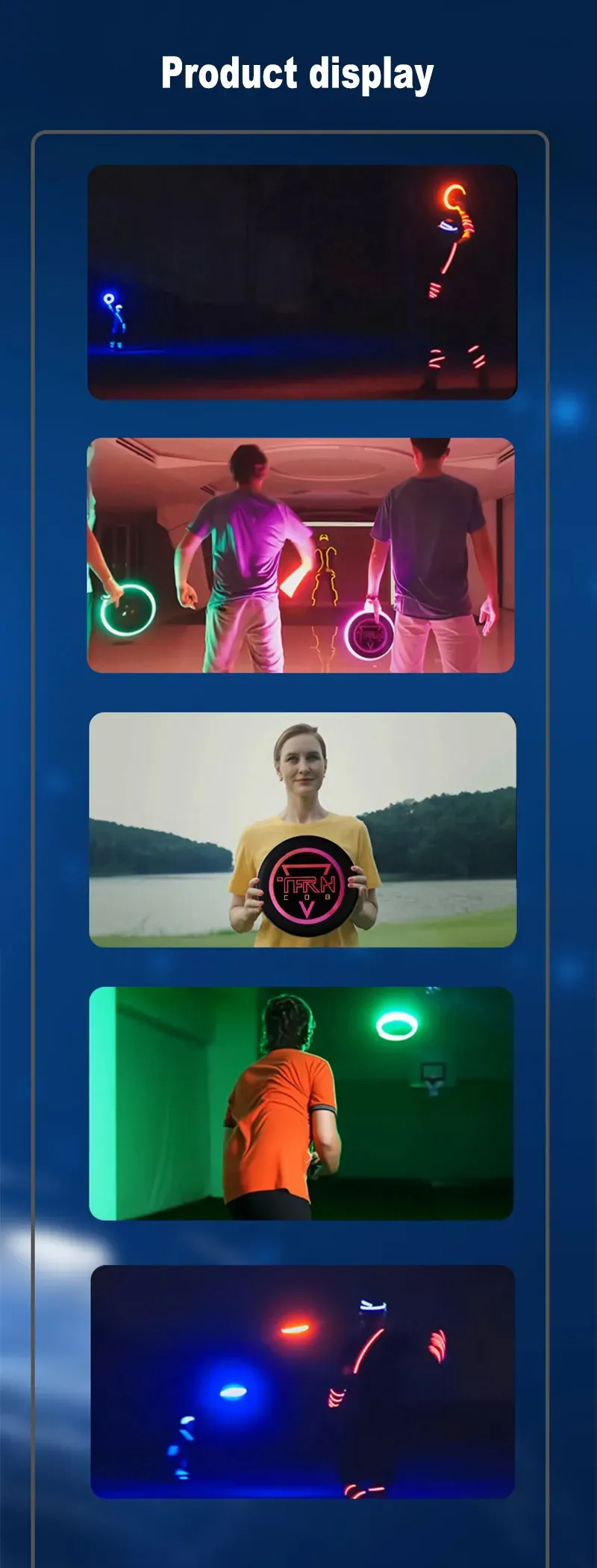Buiten lichtgevende vliegende schotel Team Roundabout Ultimate Flying Disc LED lichtgevende vliegende schijf ring lichtgevende nachtbeweging_voghion.com