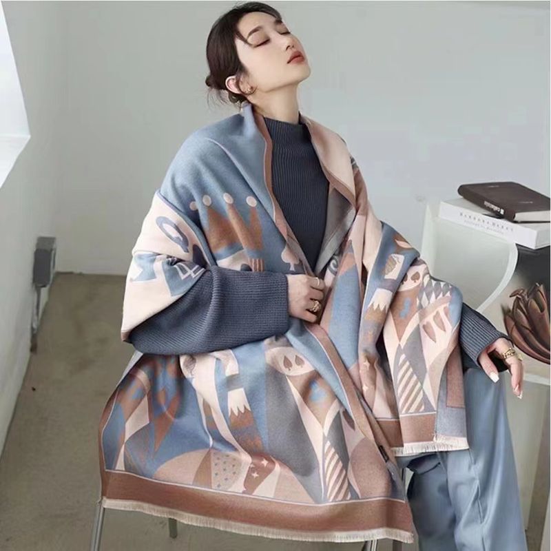 Livestreaming Internet Promi Kaschmir Fraen High-End Jacquard waarme Schal, Wanter Büro Loft_voghion.com