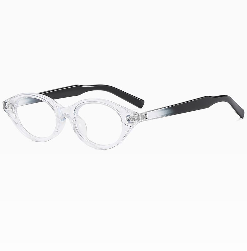 Montature per occhiali da donna, occhiali ovali piccoli per donna, occhiali da vista a forma di occhio di gatto, stile retrò, con unghia di riso piatta, per uomo_voghion.com