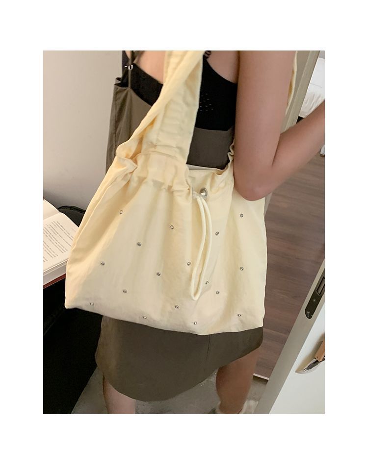 Piccola borsa in tela artistica trasparente per l'estate 2024 da donna, nuova borsa alla moda coreana pieghevole, versatile e di grande capacità_voghion.com