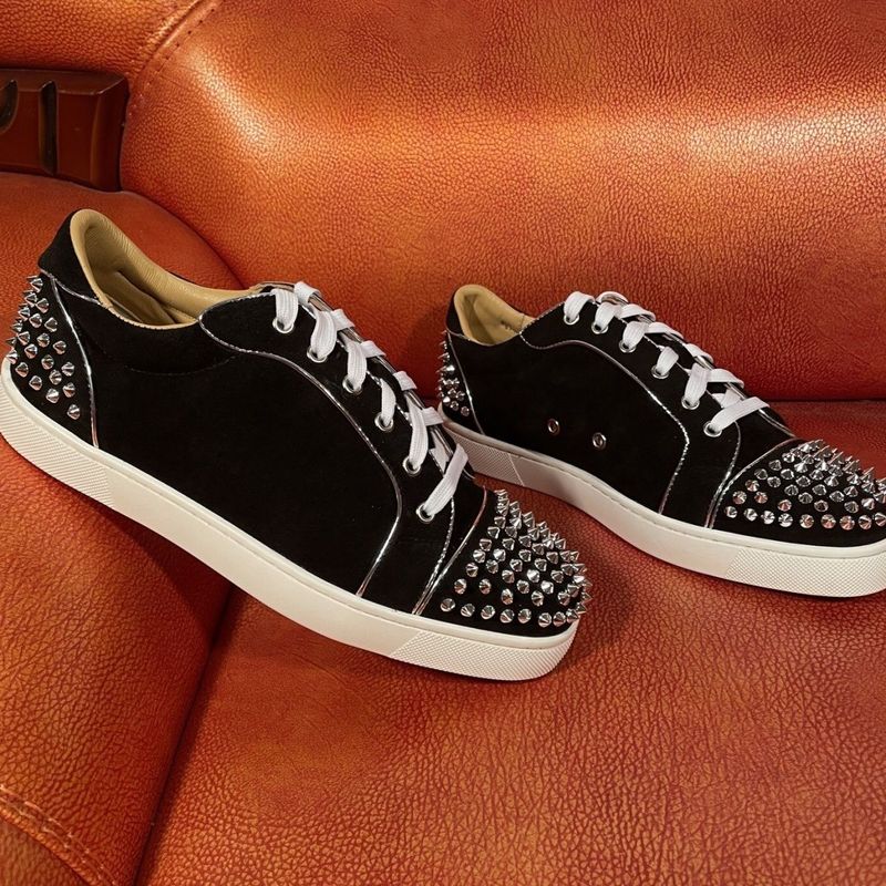 Chaussures basses en daim de vache véritable pour homme, style décontracté, semelle rouge, style printemps-automne, JYQHCL_voghion.com