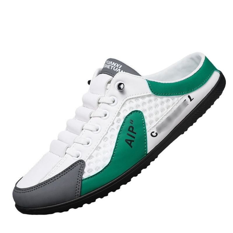 Ciabatte estive oversize traforate da uomo, scarpe comode da esterno con un piede solo, scarpe traspiranti da uomo_voghion.com