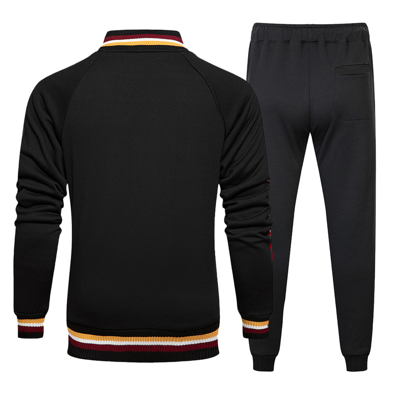 Men's Clothing2024 new spring men's cardigan sweatshirt suit youth stand-up collar casual personality sportswear two-piece set for men_voghion.com