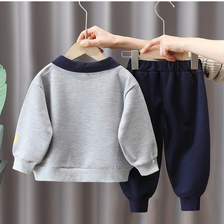 kids'clothing Children's POLO shirt and trousers fashion two-piece suit_voghion.com