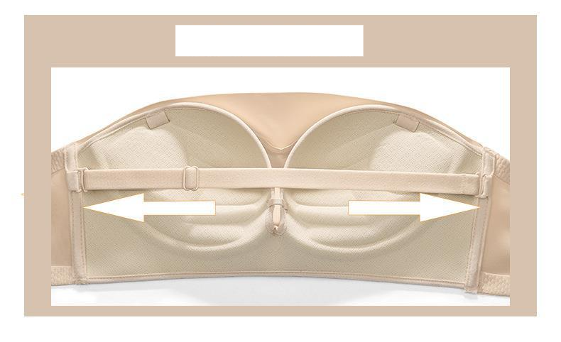 Damenbekleidung Trägerlose Unterwäsche für Damen Rutschfester, kleiner Busen Push-Up-BH Gewickeltes Tube-Top Unsichtbarer, Anti-Freiliegender, schöner Rücken-BH_voghion.com