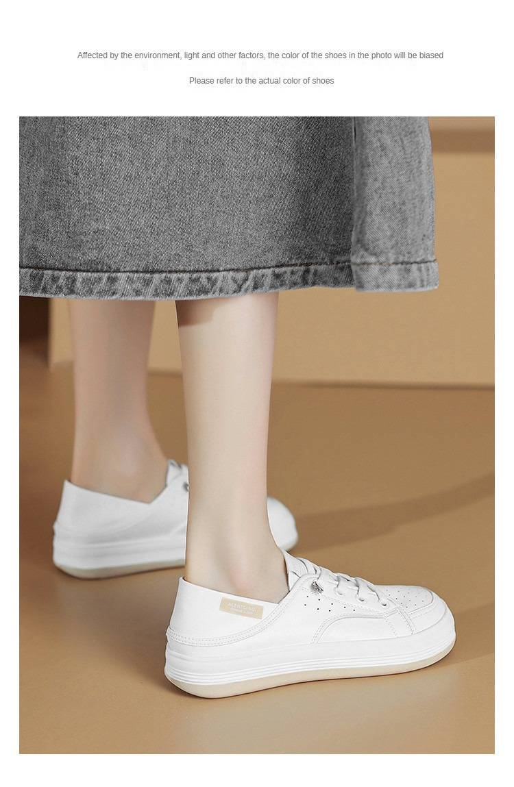 cameido Women's 2024 two-way wear flat white shoes, lace-up casual shoes with low heels and a style similar to flat shoes_voghion.com