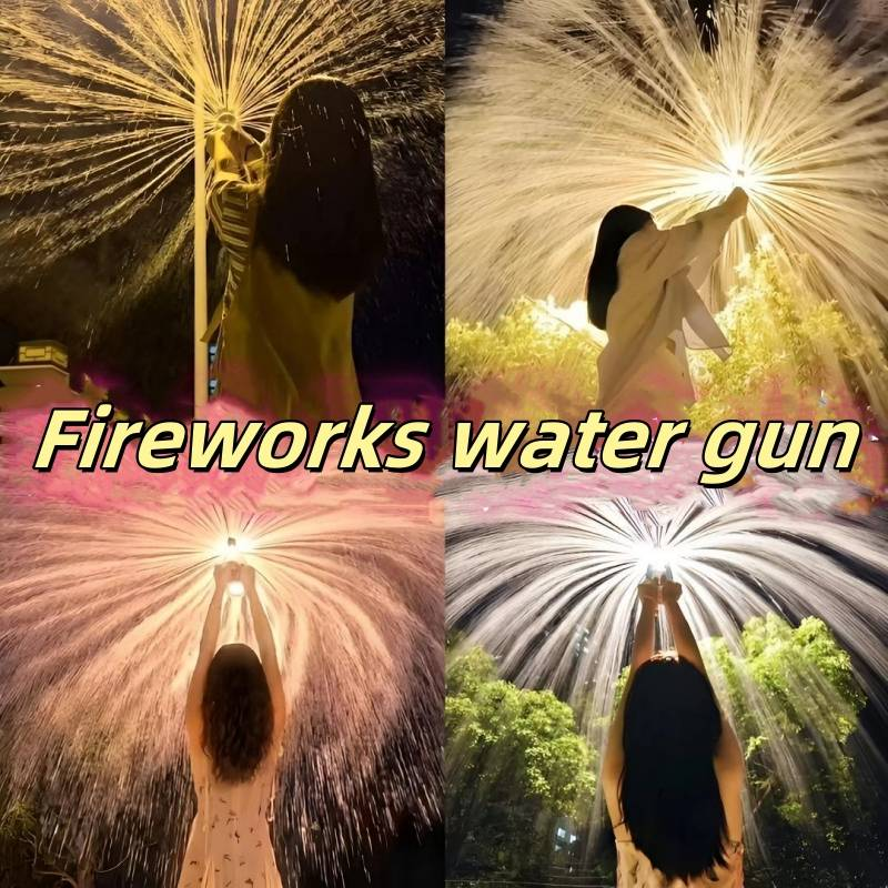 NUOVO-1 pz, pistole ad acqua per fuochi d'artificio, accessori per foto con atmosfera di fuochi d'artificio ad acqua, giocattoli per bambini con cannone ad acqua per fuochi d'artificio, giocattoli estivi con giochi d'acqua_voghion.com