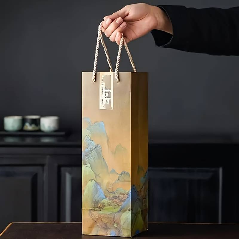 4-teiliges Teetassen-Set, Familienliebe, Teetasse im chinesischen Landschaftsmalerei-Stil, Kung-Fu-Teetasse, Vatertagsgeschenk_voghion.com