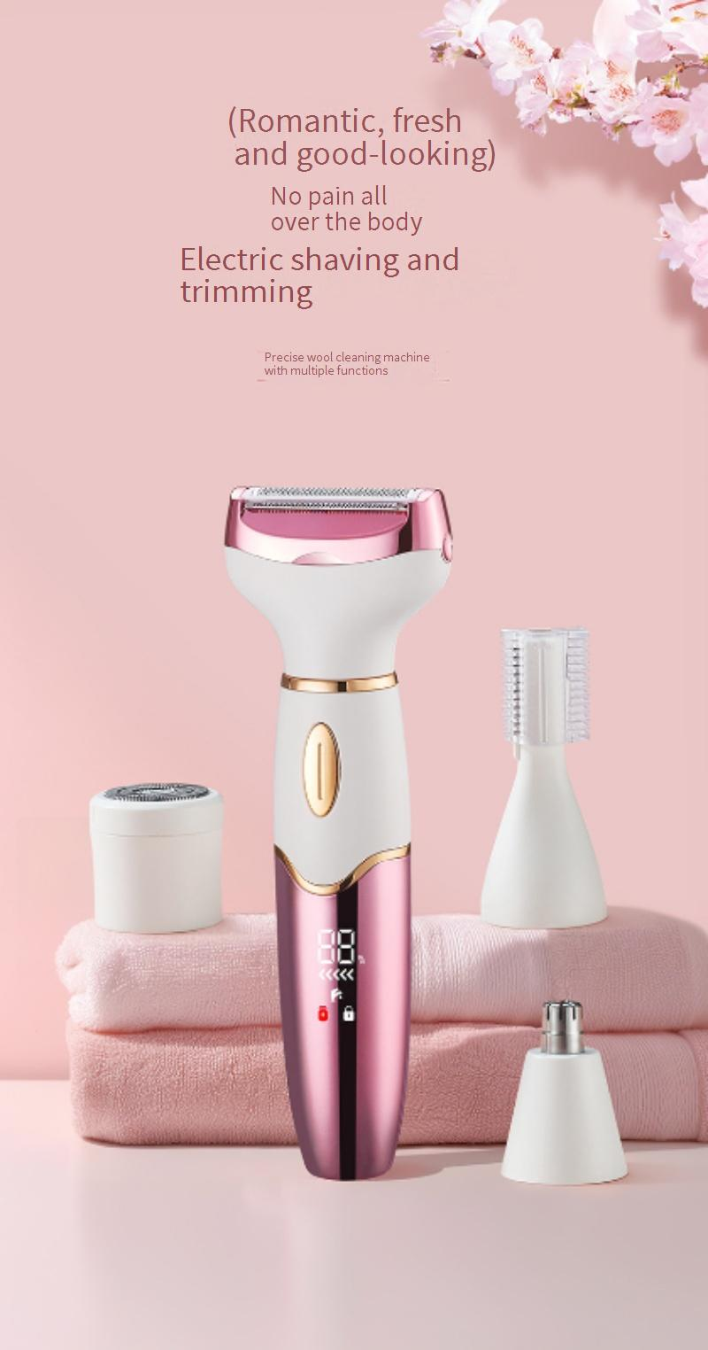 Epilator Digital Display TYPE C Hair Removal Device Women's Shaver Nose Hair Remover Underarm Electric Shaver Private Eyebrow Trimmer_voghion.com