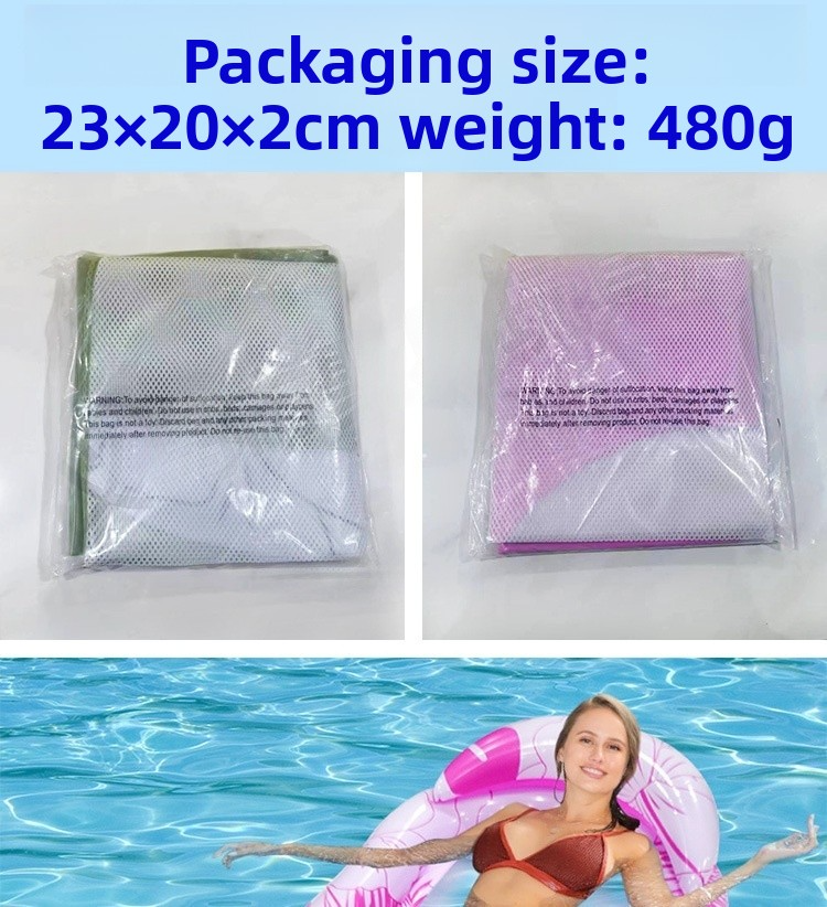 Boia inflável dobrável com design impresso - Boia de piscina de PVC resistente com encosto e assento de malha (150 cm, portátil, de secagem rápida, para praia e piscina)_voghion.com