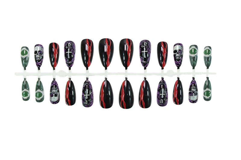 New Popular Halloween Relief Three-dimensional Skull Wearable Armor Detachable Wearable Armor Pressonnails_voghion.com