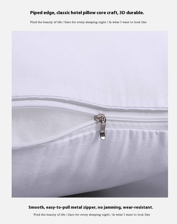 Cuscino in poliestere di qualità alberghiera (48x74 cm) – Altezza regolabile (5-10 cm) per supporto cervicale, anti-cedimento, vendita all'ingrosso per casa e ospitalità_voghion.com
