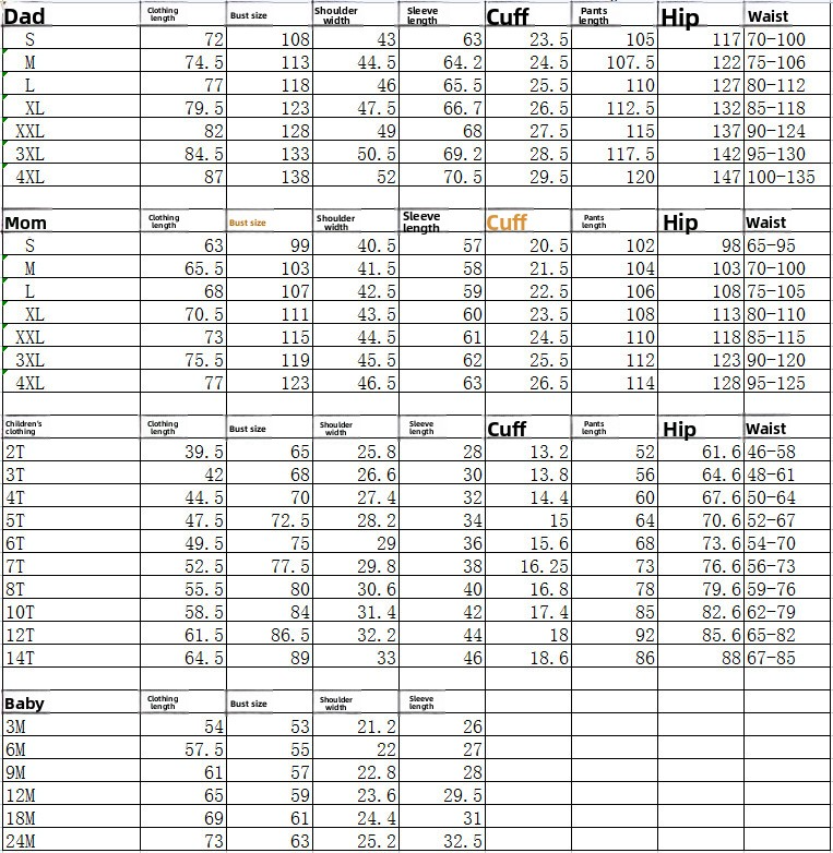 Warm Christmas Family Pajamas Set Cotton Loungewear For Parents And Children Winter Holiday_voghion.com