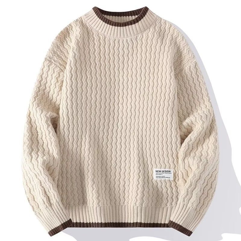 Maglione versatile e alla moda da uomo, modello autunno inverno 2025, in maglia larga e comoda_voghion.com
