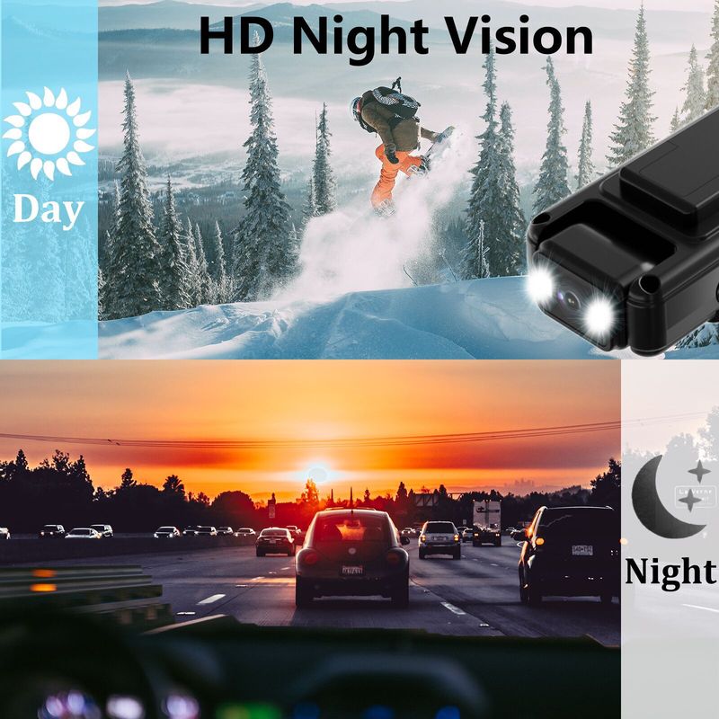 HD 1080P Portable Sports Camera – 1800° Rotating Action Cam For Outdoor, Meetings & Recording_voghion.com