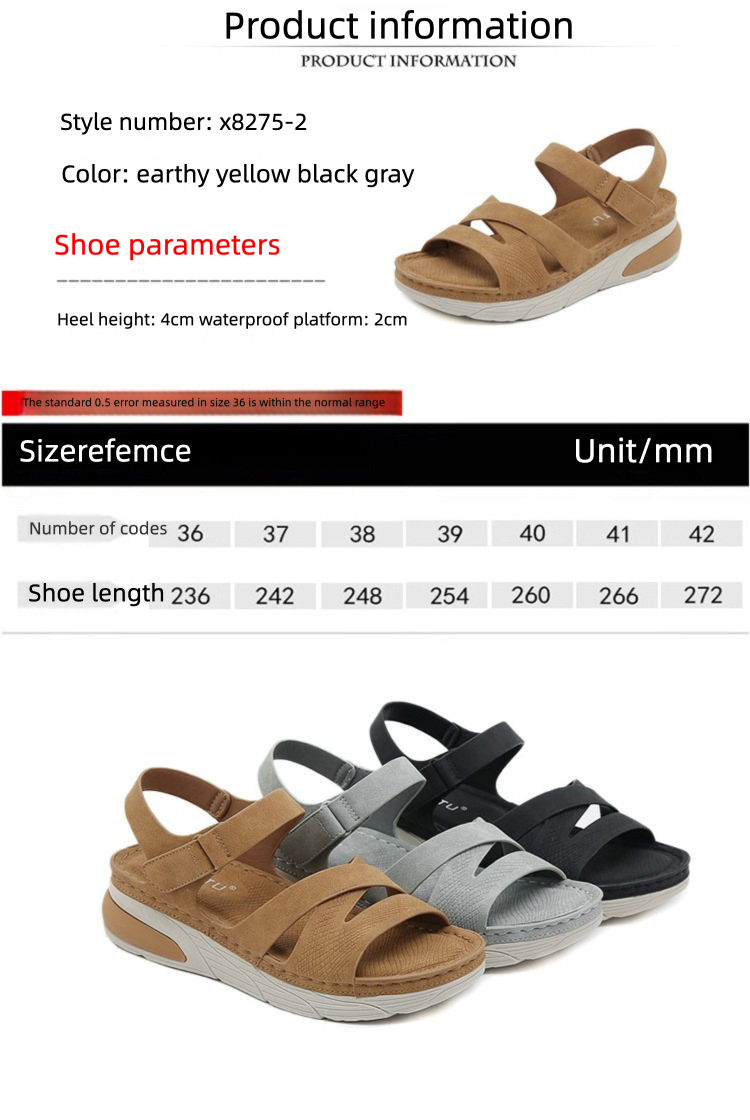 8275-2 New 2025MD Lightweight Sandals Casual Sports Comfortable Thick Sole Velcro Stitching Large Size Women's Shoes_voghion.com