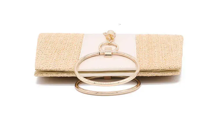 Strohmattenmaterial, kleine Abendgeschenktasche, Damenhandtasche-252_voghion.com