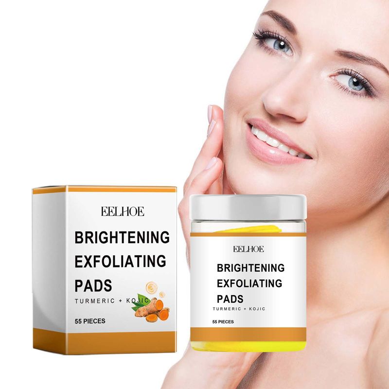 Il tampone detergente all'acido cogico alla curcuma EELHOE esfolia delicatamente, restringe i pori, illumina la lucentezza naturale e ha elasticità_voghion.com
