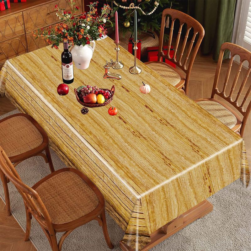 Easter Day Original Wood Grain Party Tableware Lumberjack Camping Hunting Theme Decoration Disposable Paper Plate Towel Tablecloth Set_voghion.com