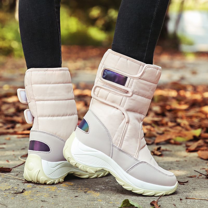 HZCL New High-top Cotton Shoes With Suede Warm Women's Shoes And Long-barreled Snow Boots In Winter_voghion.com