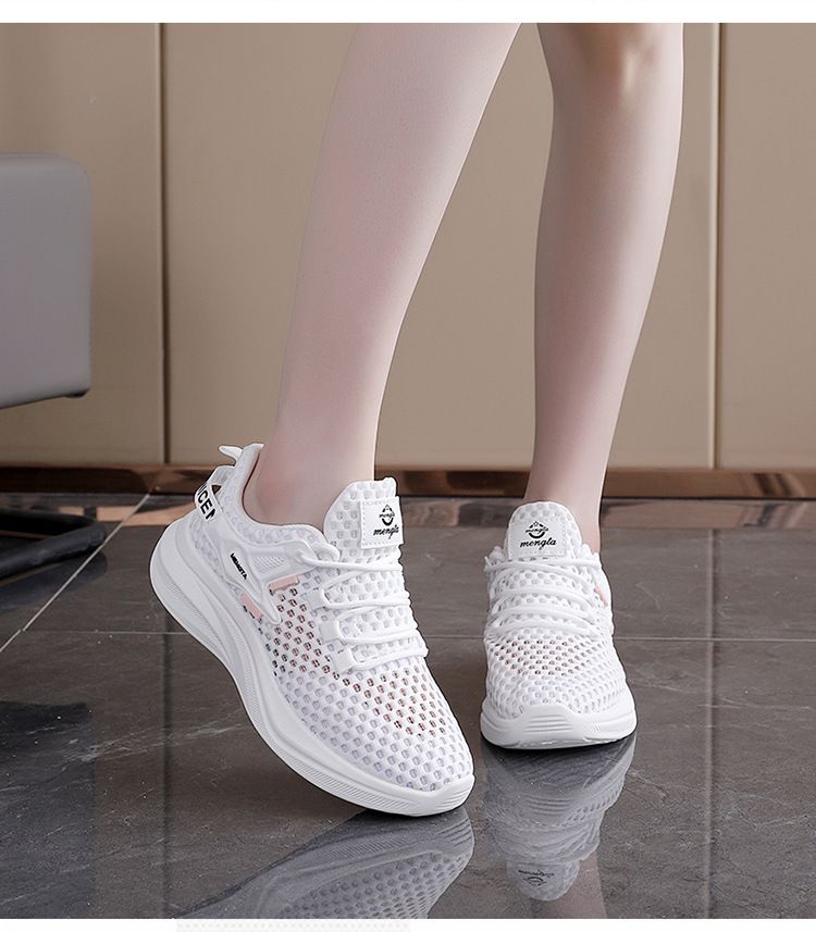 2025 Summer New Large Women's Versatile Trendy Sneakers Soft Sole Breathable Mesh Shoes FZ6612_voghion.com